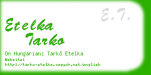 etelka tarko business card